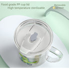 400ml Milk Cup with Cover Silicone straw | Training Glass Mug Baby Dinosaur Unicorn Water Bottle Heat-Resistant - Boo & Bub