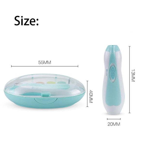 Electric Baby Nail Trimmer | Kids Scissors Infant Nail Care Safe Nail Clipper Cutter For Nail grooming - Boo & Bub