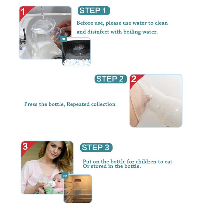 Manual Milk Collector | BPA Free Silicone Breast Pump Baby Feeding Breast Milk Pam Susu - Boo & Bub