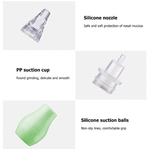 Baby Nasal Cleaner | BPA Free Toddler Kid Nose Vacuum Aspirator sucker Newborn Care Silicon Suction - Boo & Bub