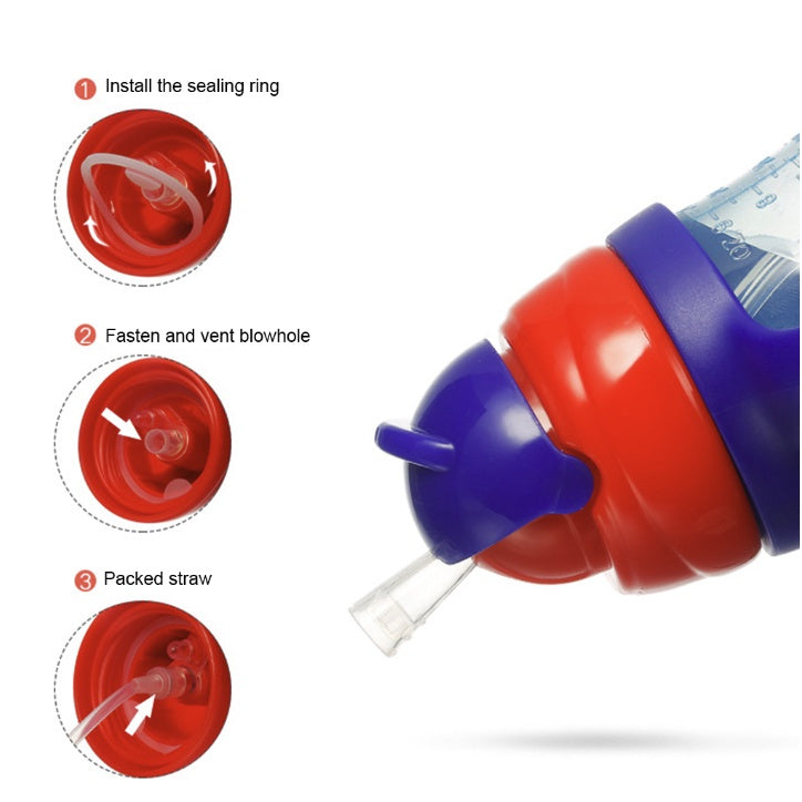 260ml Newborn Water Bottle Leak Proof with Handle | BFA Free Drinking Water Bottle Straw Cup - Boo & Bub