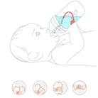 260ml Newborn Water Bottle Leak Proof with Handle | BFA Free Drinking Water Bottle Straw Cup - Boo & Bub