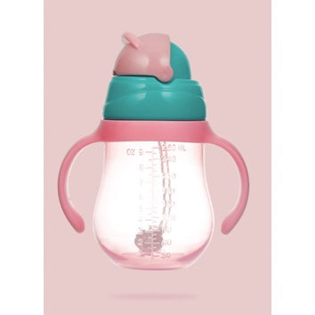 260ml Newborn Water Bottle Leak Proof with Handle | BFA Free Drinking Water Bottle Straw Cup - Boo & Bub