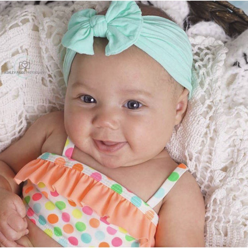 Baby Ribbon Headband | Newborn bow Knot Baby Hair Band headwear Infant Elastic Turban Kids Accessories - Boo & Bub