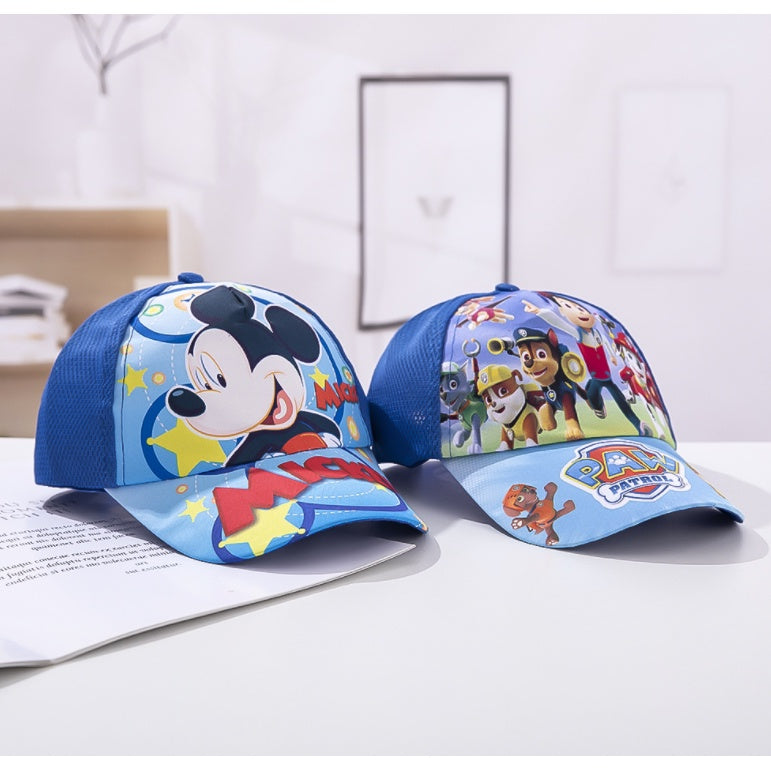 Kid Cartoon Cap | Children SunSummer Caps Girls Hat Mickey Minnie Spiderman Frozen Elsa Sophia Baby Boy - Boo & Bub