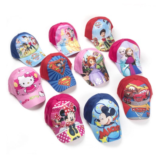 Kid Cartoon Cap | Children SunSummer Caps Girls Hat Mickey Minnie Spiderman Frozen Elsa Sophia Baby Boy - Boo & Bub