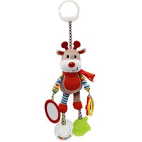 Hanging Animal Plush Toys| Multifunctional Baby Rattles Mobiles Soft Cotton Infant Pram Stroller Car Bed Rattles - Boo & Bub