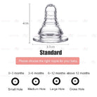 Standard Thin Natural Baby Puting Teat | Replacement Nipple Bottle Silicone Botol Susu BPA Free Lembut - Boo & Bub