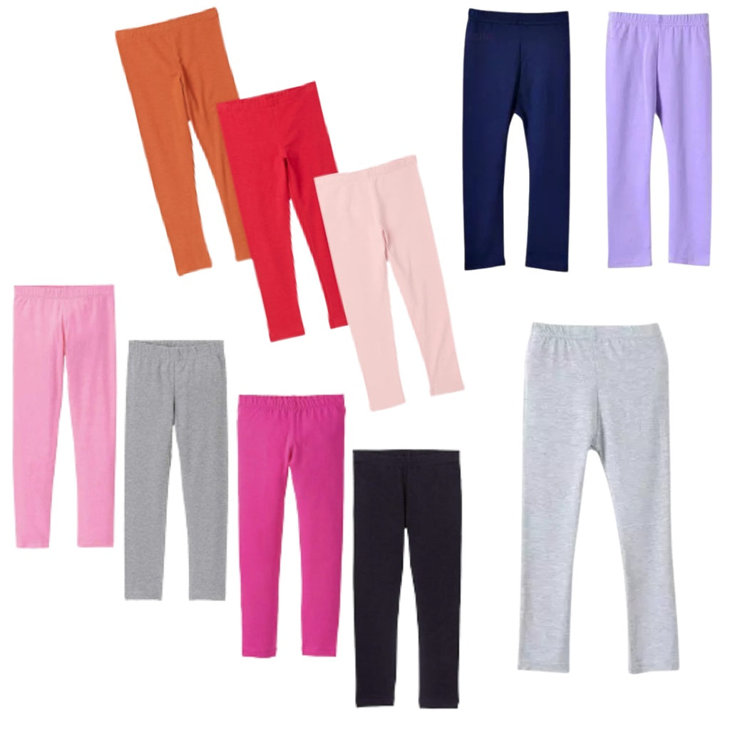 Assorted Girl Cotton Spandex Legging pants (2Y~15Y) Random Design | Leggings Budak perempuan girl long pant - Boo & Bub