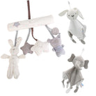 Hanging Rabbit Elephant Toy | Bed baby Hand Bell Safety Seat Plush Toy Multifunctional Plush Stroller Mobile Gifts - Boo & Bub