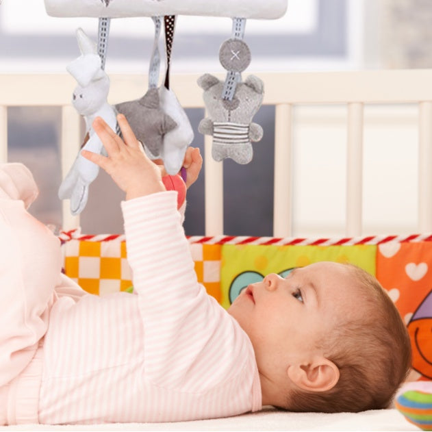 Hanging Rabbit Elephant Toy | Bed baby Hand Bell Safety Seat Plush Toy Multifunctional Plush Stroller Mobile Gifts