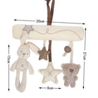 Hanging Rabbit Elephant Toy | Bed baby Hand Bell Safety Seat Plush Toy Multifunctional Plush Stroller Mobile Gifts - Boo & Bub
