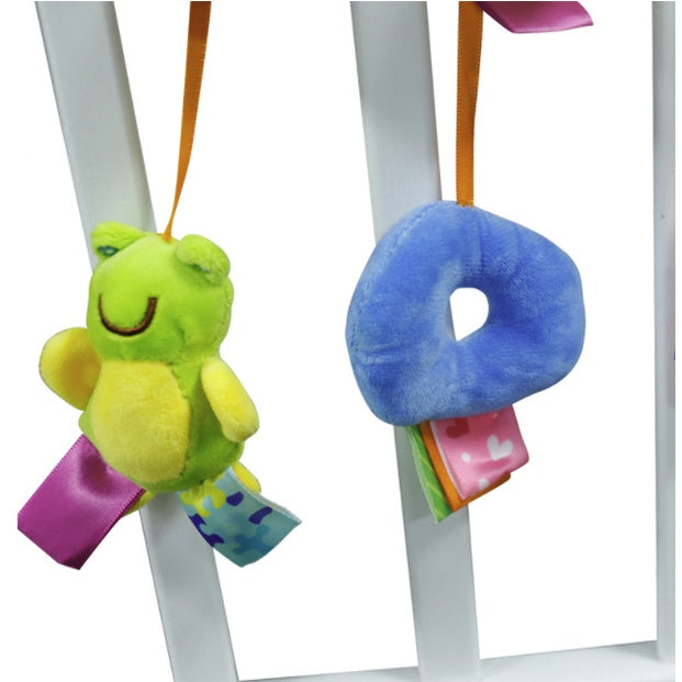 Baby Spiral Rattles Toys | Hanging Plush Infant Squeaky Hand Bells Mobile Cartoon Bed Stroller Pacifier Toy Toddler - Boo & Bub