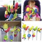 Baby Spiral Rattles Toys | Hanging Plush Infant Squeaky Hand Bells Mobile Cartoon Bed Stroller Pacifier Toy Toddler - Boo & Bub