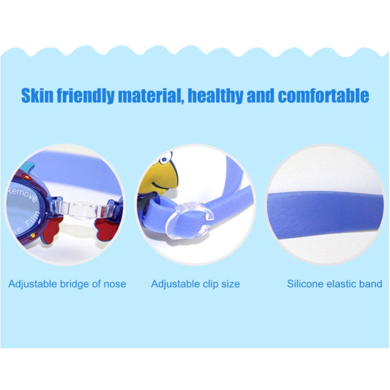 Boo&Bub Kids Swimming Goggles | Kid Swim Glass Goggle Anti Fog UV Protection Sunglasses Children Training Mask Eyewear - Boo & Bub