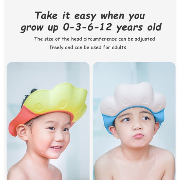 Baby Shower Cap | Ear Protection Kids Adjustable Waterproof Hair Wash Shampoo Protect Bath Head Cover for Newborn - Boo & Bub