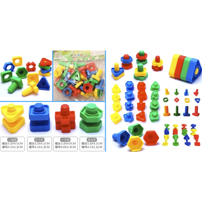 MULTI DESIGN Building Blocks | Early Learning Montessori Kid Play Bricks Number Pipe Puzzle | Budak Mainan Lego - Boo & Bub