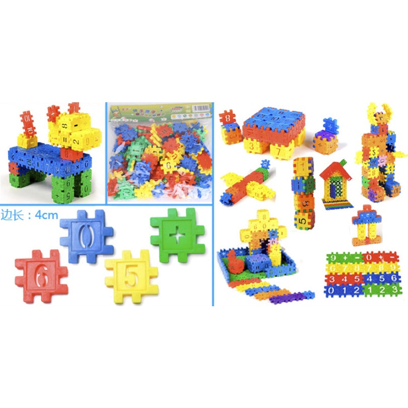 MULTI DESIGN Building Blocks | Early Learning Montessori Kid Play Bricks Number Pipe Puzzle | Budak Mainan Lego - Boo & Bub