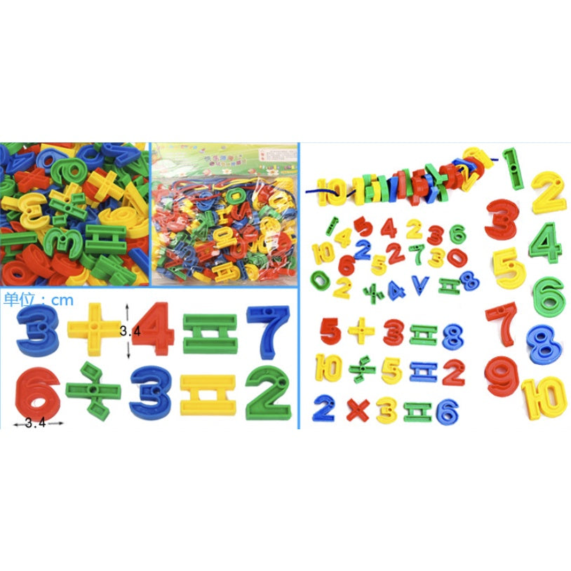 MULTI DESIGN Building Blocks | Early Learning Montessori Kid Play Bricks Number Pipe Puzzle | Budak Mainan Lego - Boo & Bub
