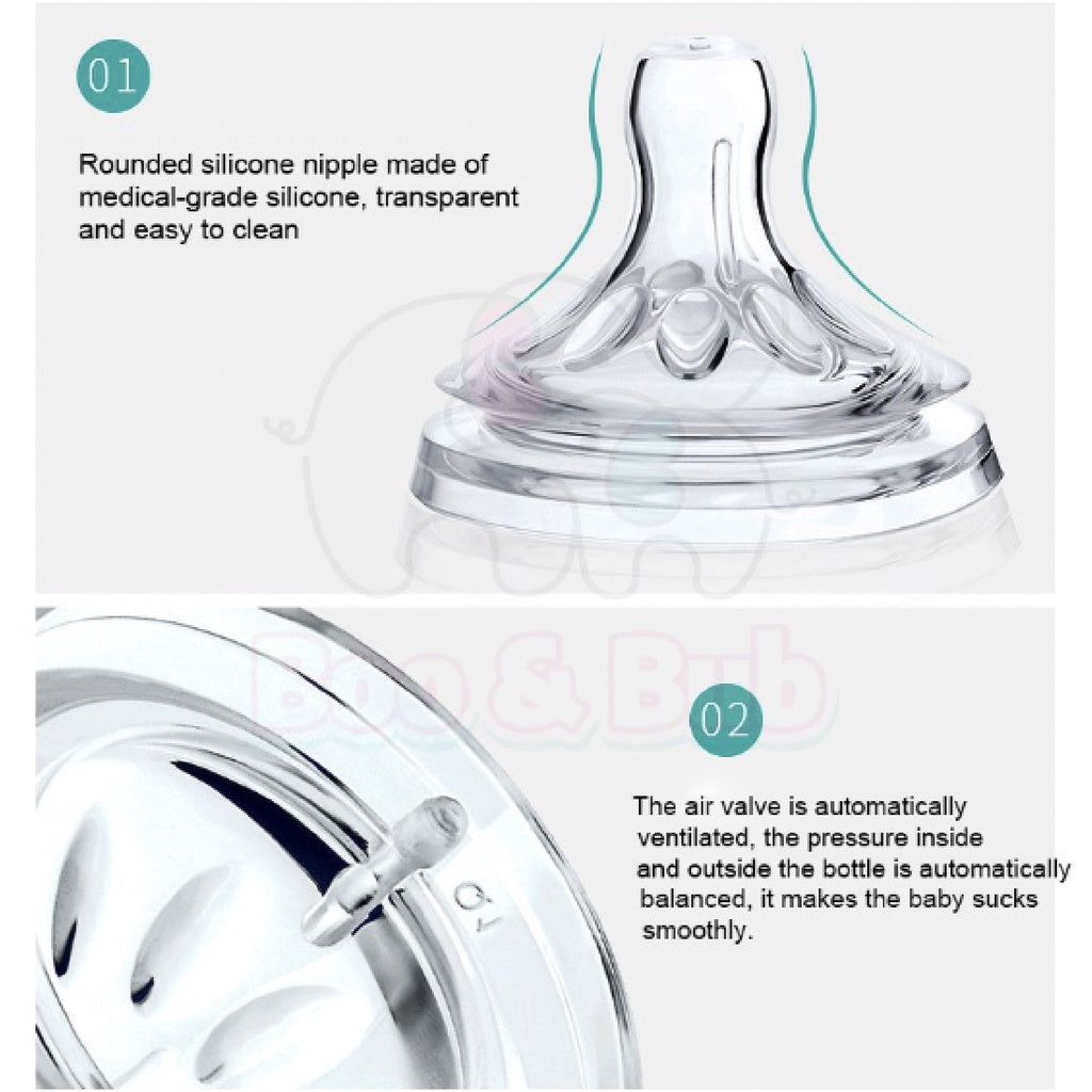 Baby Puting Teat Compatible For Avent (Anti Colic) | Replacement Nipple Bottle Silicone Botol Susu BPA Free - Boo & Bub
