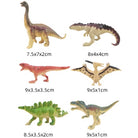 Mini Jurassic Stegosaurus Saichania Solid PVC Dinosaur World Animal Model Action Figures Collection Toy For Kids - Boo & Bub