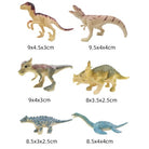 Mini Jurassic Stegosaurus Saichania Solid PVC Dinosaur World Animal Model Action Figures Collection Toy For Kids - Boo & Bub