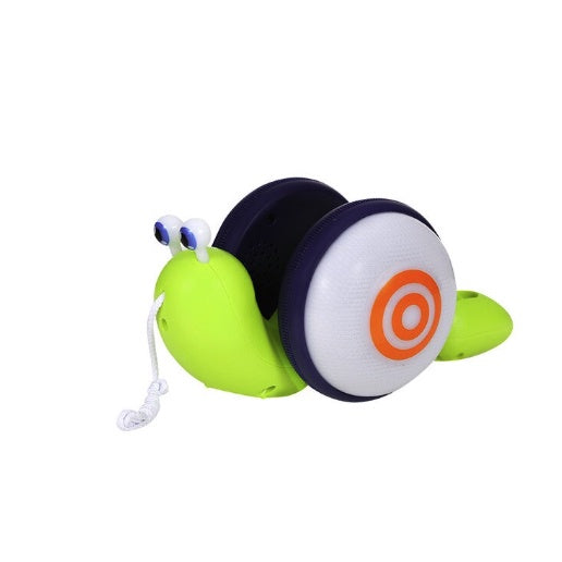 Pull String Cartoon Snail Car toy | Baby Learn to Crawl and Pull Toy Light and Music Early Education Toy - Boo & Bub