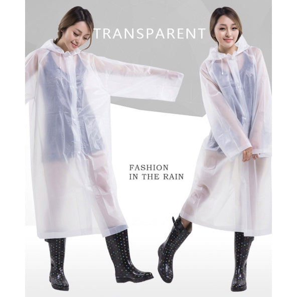 Waterproof Long Raincoat for Kid Women Men | Rain coat Hooded Outdoor Hiking Travel Climbing Thickened EVA - Boo & Bub