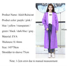 Waterproof Long Raincoat for Kid Women Men | Rain coat Hooded Outdoor Hiking Travel Climbing Thickened EVA - Boo & Bub