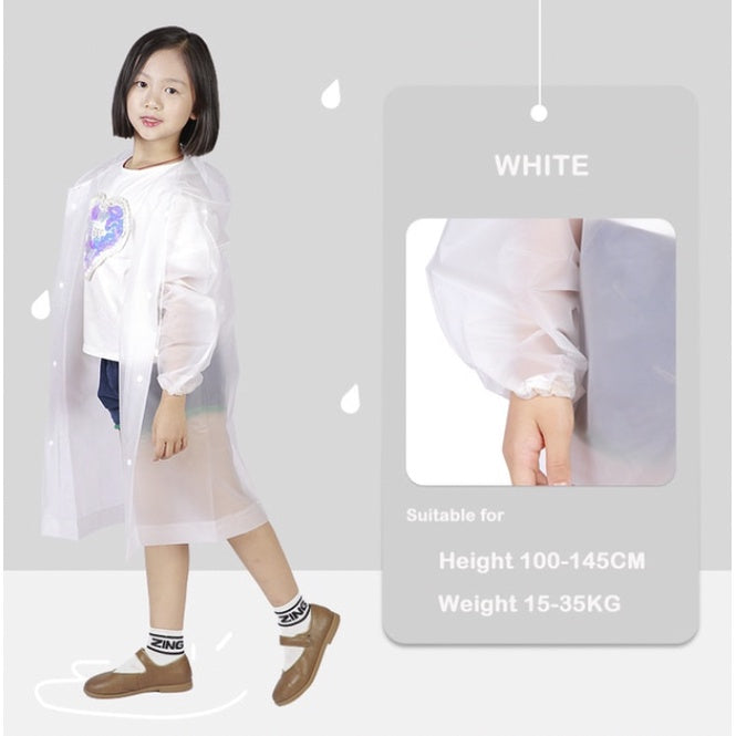 Waterproof Long Raincoat for Kid Women Men | Rain coat Hooded Outdoor Hiking Travel Climbing Thickened EVA - Boo & Bub