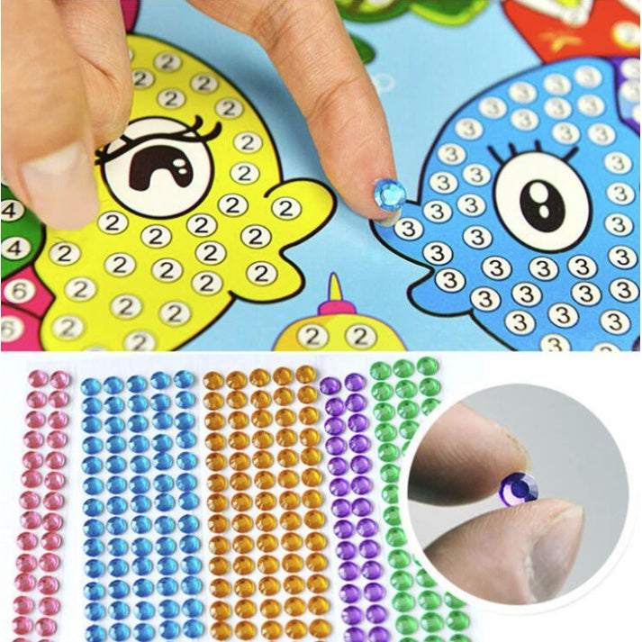 3D Diamond DIY Sticker | Kid DIY Art Crystal Diamond Jewel Craft DIY diamond stickers Bling - Boo & Bub