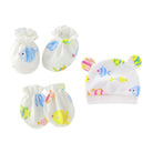 Set of 3 Newborn Cartoon Hat Gloves Socks Set for Baby Boy&Girl | Soft Cotton Booties Mittens - Boo & Bub