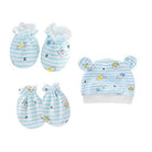 Set of 3 Newborn Cartoon Hat Gloves Socks Set for Baby Boy&Girl | Soft Cotton Booties Mittens - Boo & Bub
