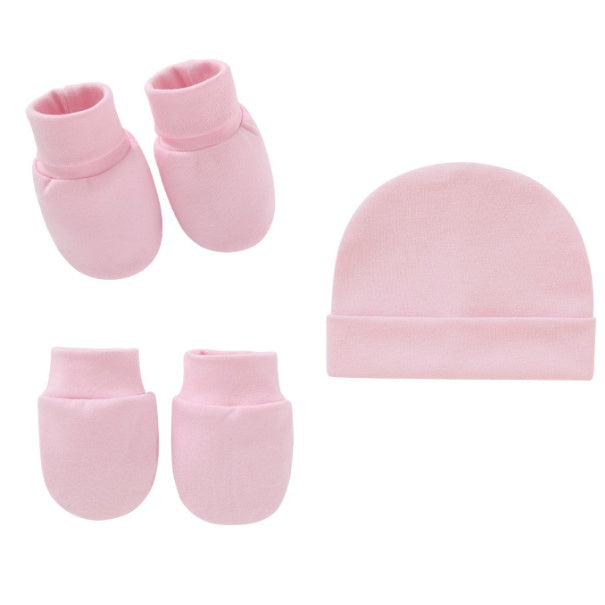 Set of 3 Newborn Cartoon Hat Gloves Socks Set for Baby Boy&Girl | Soft Cotton Booties Mittens - Boo & Bub