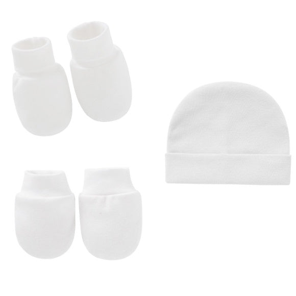 Set of 3 Newborn Cartoon Hat Gloves Socks Set for Baby Boy&Girl | Soft Cotton Booties Mittens - Boo & Bub
