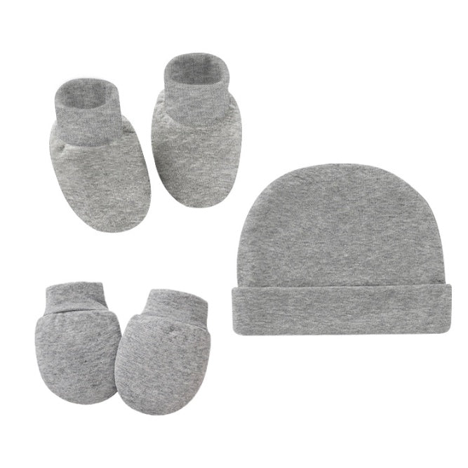 Set of 3 Newborn Cartoon Hat Gloves Socks Set for Baby Boy&Girl | Soft Cotton Booties Mittens - Boo & Bub