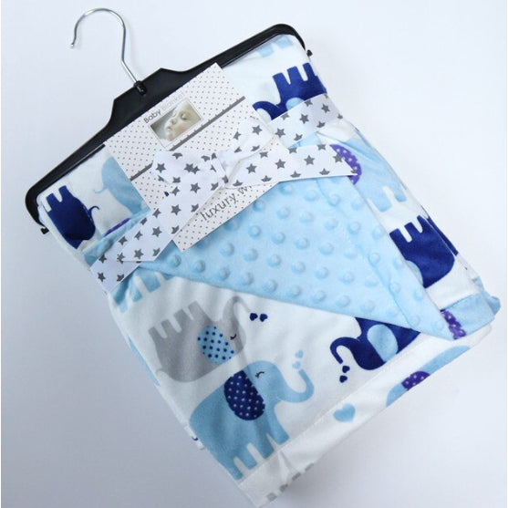 Boo&Bub 120 x 75 CM Baby Baby Dot Blanket | Quilt Flannel Fleece Infant Swaddle Wrap Selimut Kanak-Kanak 婴儿豆豆被 - Boo & Bub