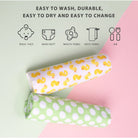 Boo&Bub 102 x 76 cm 4pcs/pack baby blankets | newborn crib sheets cot linen 100% cotton Flannel printing Muslin Diaper - Boo & Bub
