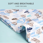 Boo&Bub 102 x 76 cm 4pcs/pack baby blankets | newborn crib sheets cot linen 100% cotton Flannel printing Muslin Diaper - Boo & Bub