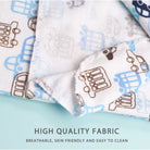 Boo&Bub 102 x 76 cm 4pcs/pack baby blankets | newborn crib sheets cot linen 100% cotton Flannel printing Muslin Diaper - Boo & Bub