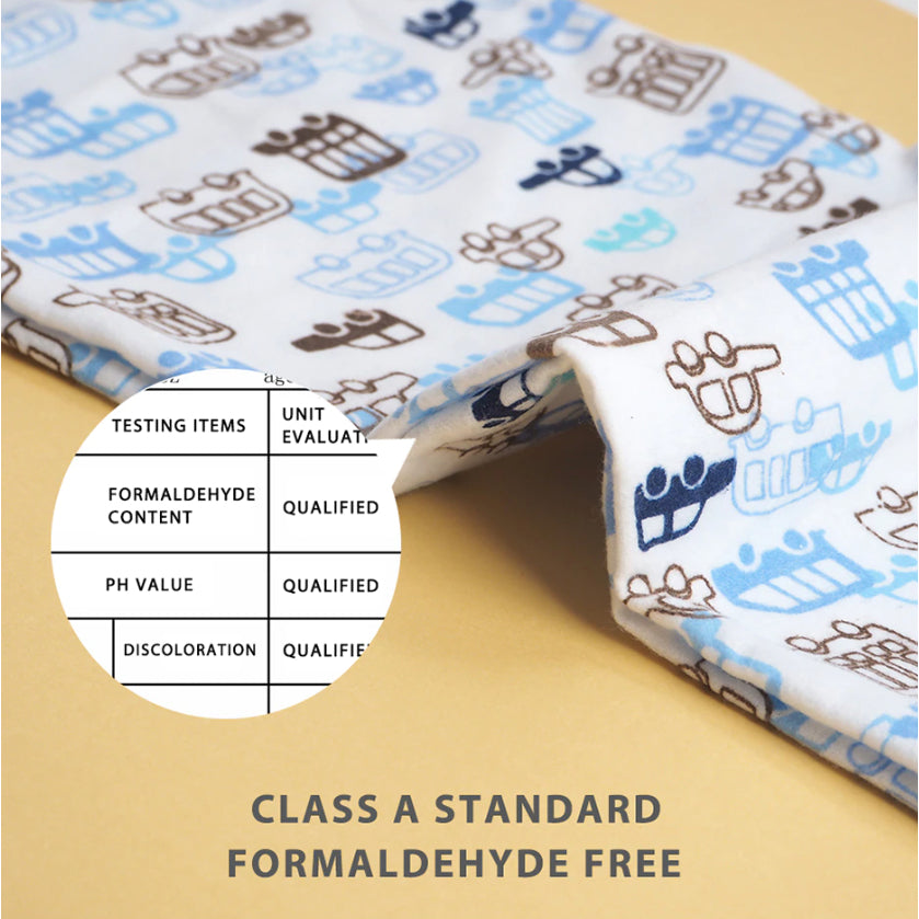 Boo&Bub 102 x 76 cm 4pcs/pack baby blankets | newborn crib sheets cot linen 100% cotton Flannel printing Muslin Diaper - Boo & Bub