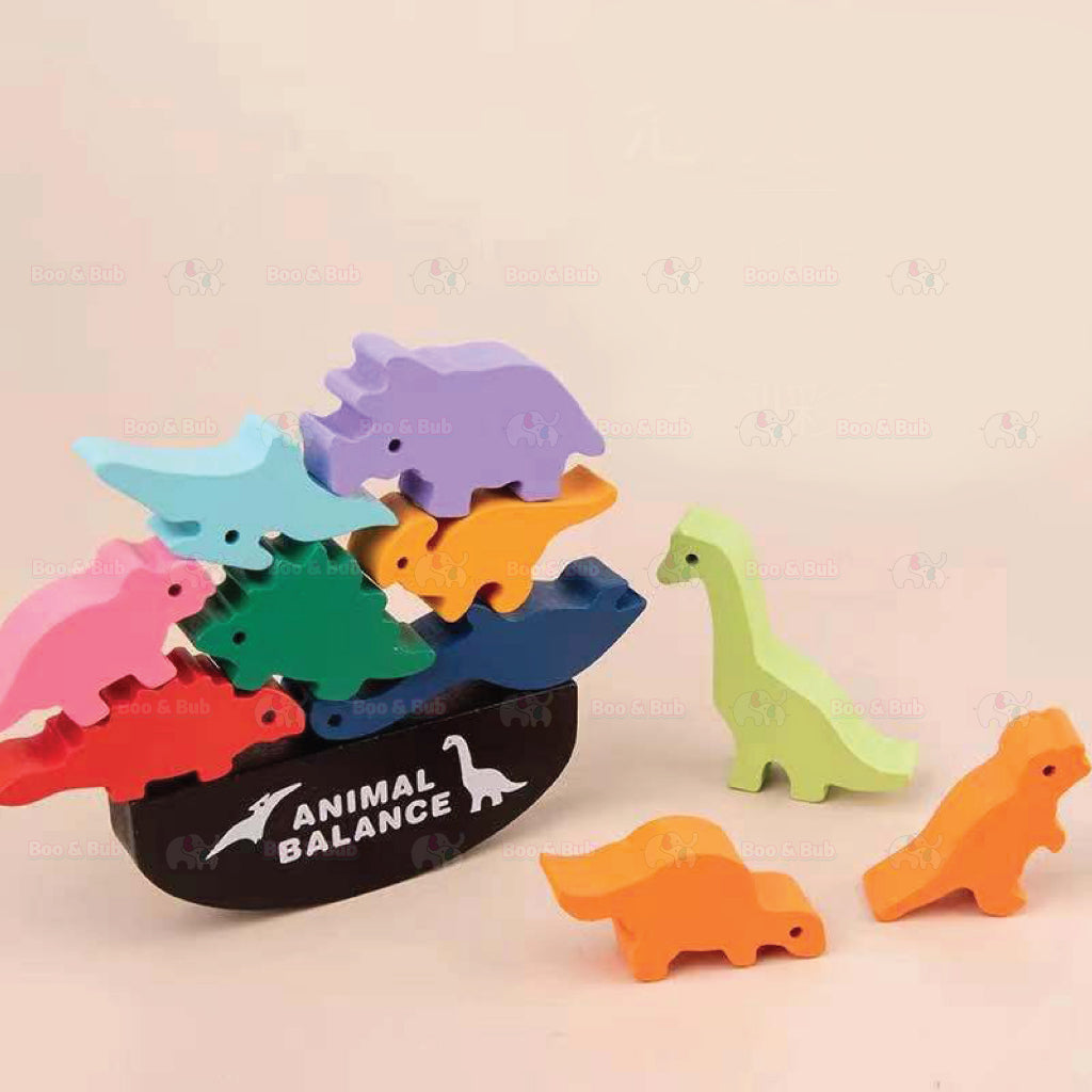 Boo&Bub Wooden Training Balance Game Kit | Baby Learning Montessori Animals Balance Toys Educational Toys - Boo & Bub