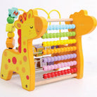 Boo&Bub Montessori Educational Toy Wooden 8 in 1 Multipurpose Activity Cube Center Toys | Abacus Wooden Beads - Boo & Bub