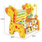 Boo&Bub Montessori Educational Toy Wooden 8 in 1 Multipurpose Activity Cube Center Toys | Abacus Wooden Beads - Boo & Bub