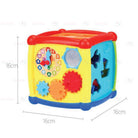 Boo&Bub Baby Activity Cube | 6 Sided Musical Shape Sorting Matching Box Cube Toy - Boo & Bub