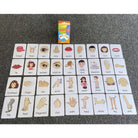 36pcs Double Side Big Flash Cards | Baby Children Cognition Body Parts Animal Fruits Flashcards Montessori - Boo & Bub