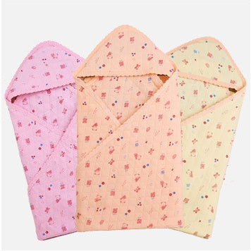 Boo&Bub Hooded Baby Blanket | Swaddle Newborn Thermal Soft Fleece Blanket Solid Bedding Set Cotton Quilt Infant Bedding - Boo & Bub