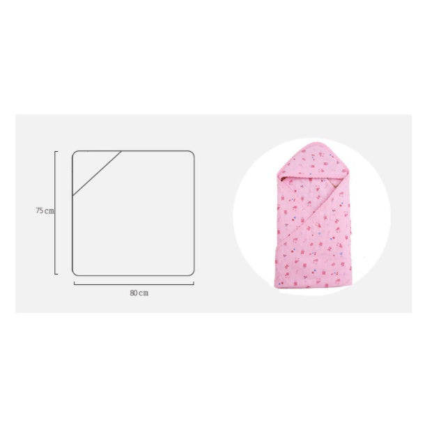 Boo&Bub Hooded Baby Blanket | Swaddle Newborn Thermal Soft Fleece Blanket Solid Bedding Set Cotton Quilt Infant Bedding - Boo & Bub
