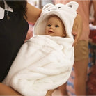 Boo&Bub Hooded Baby Blanket | Swaddle Newborn Thermal Soft Fleece Blanket Solid Bedding Set Cotton Quilt Infant Bedding - Boo & Bub