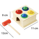 Wooden Knock Ball Hammer Educational Montessori Early Learning Toy | Mainan edukasi knock the ball wooden kayu - Boo & Bub